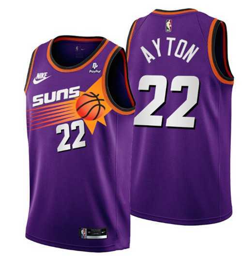 Men%27s Phoenix Suns #22 Deandre Ayton Purple Stitched Basketball Jersey Dzhi->buffalo bills->NFL Jersey